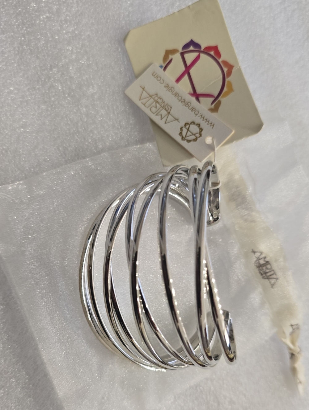 Amrita Singh Silver Multi-Band Cuff Bracelet